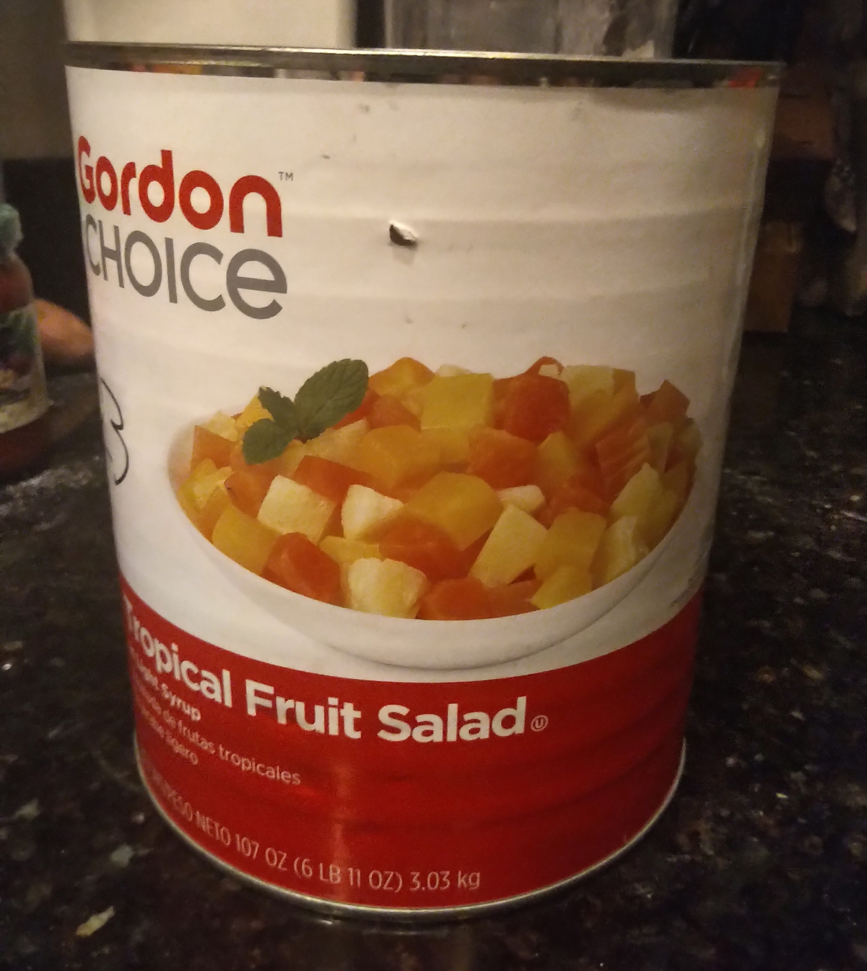 #10 can of Tropical Fruit Salad