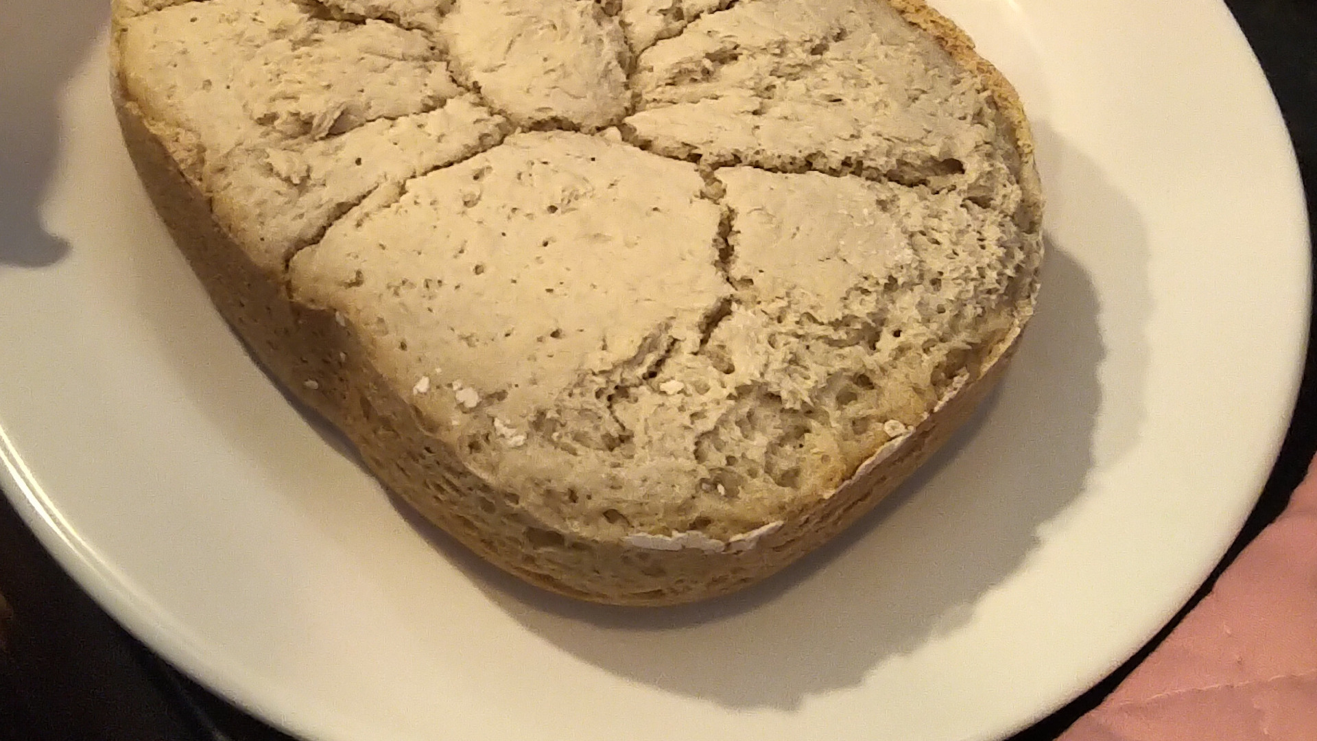 Loaf of gluten free bread on a plate
