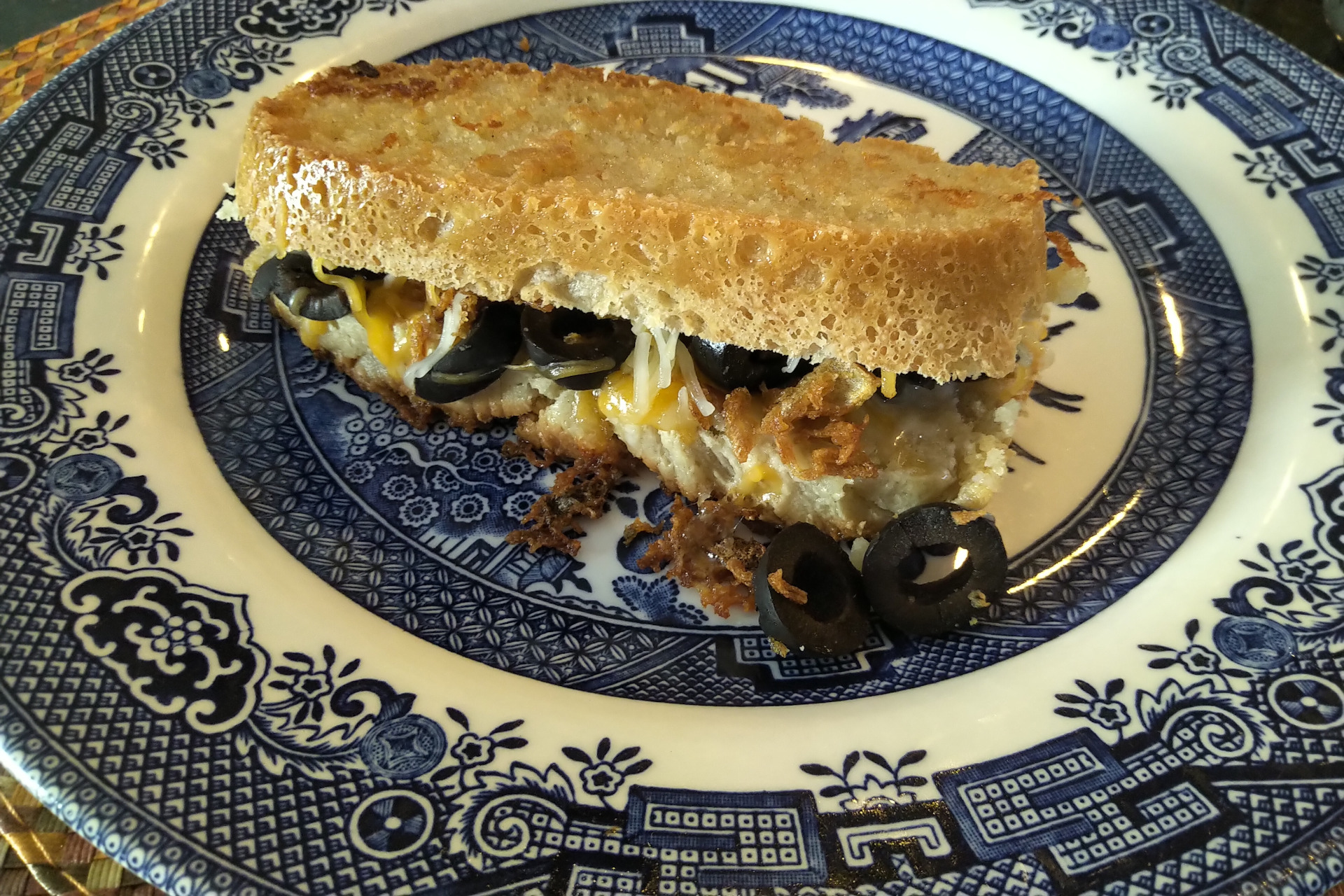 Gluten free grilled cheese sandwich on a plate