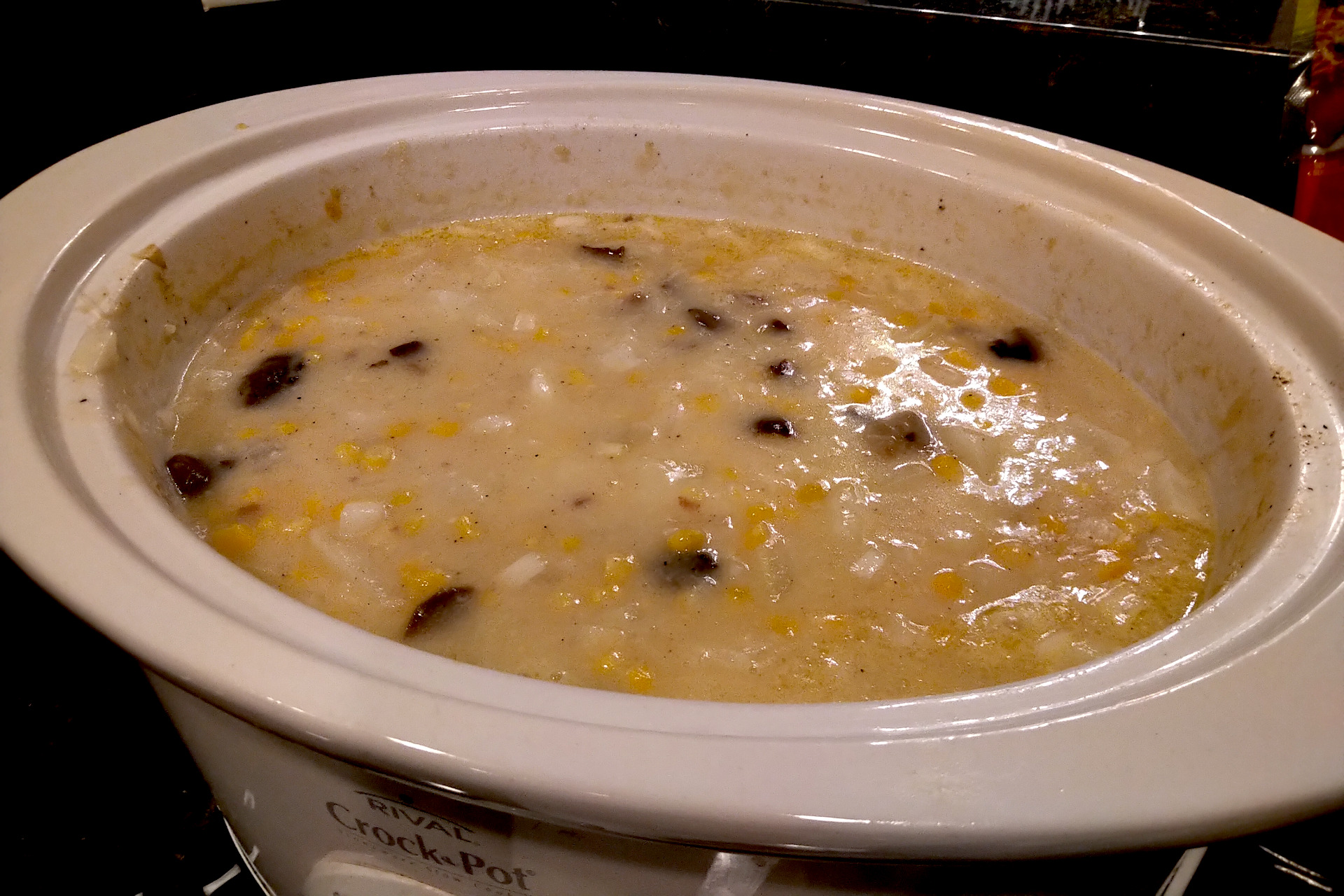 Corn chowder in a crock pot