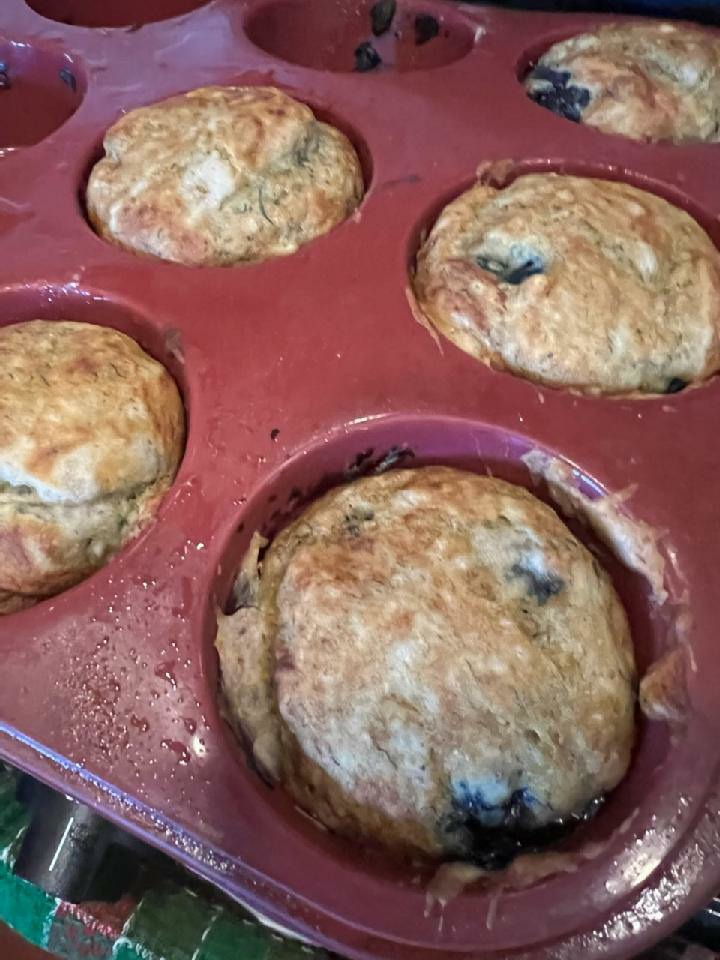 Blueberry banana muffins