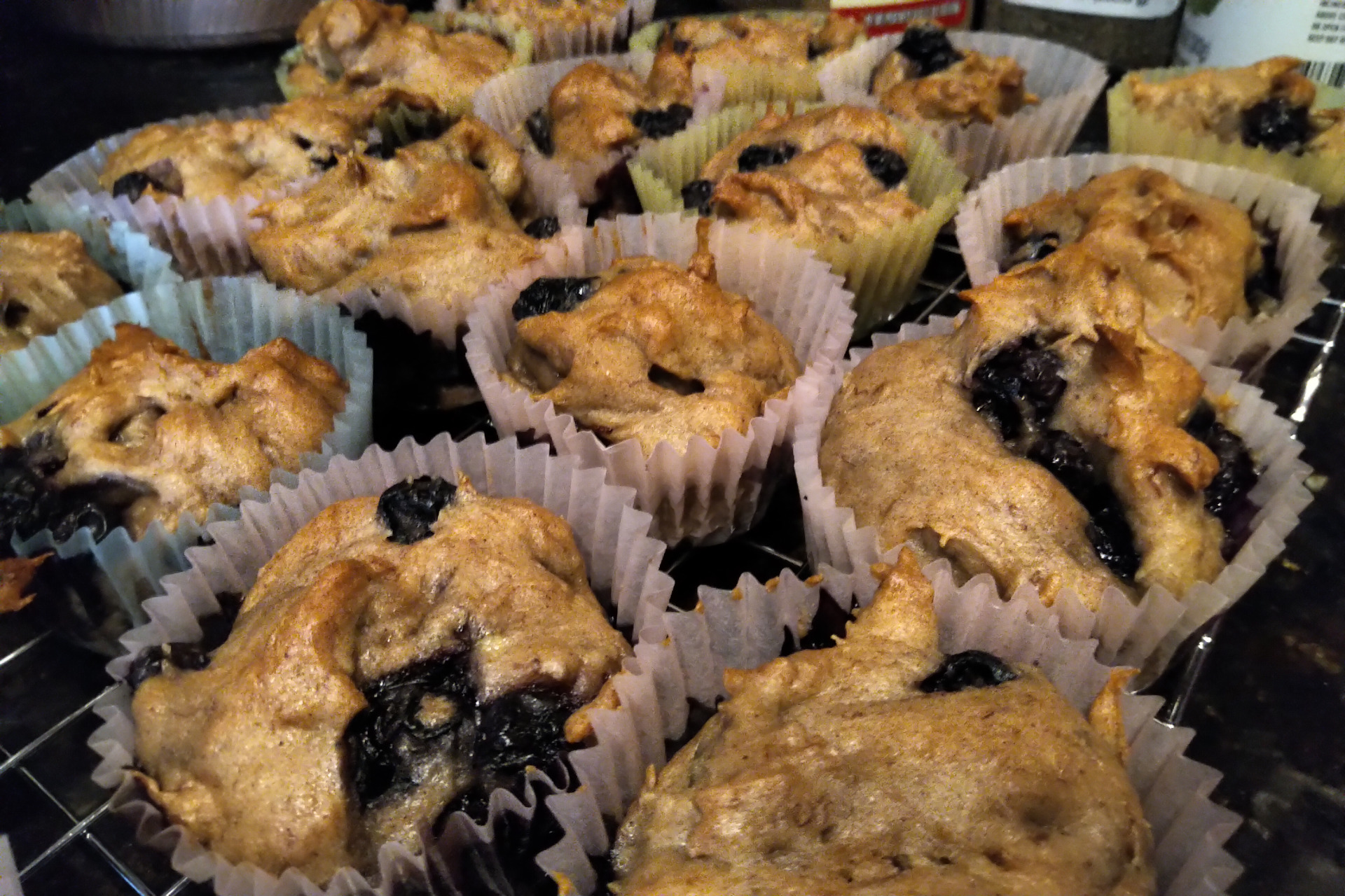 Blueberry banana muffins