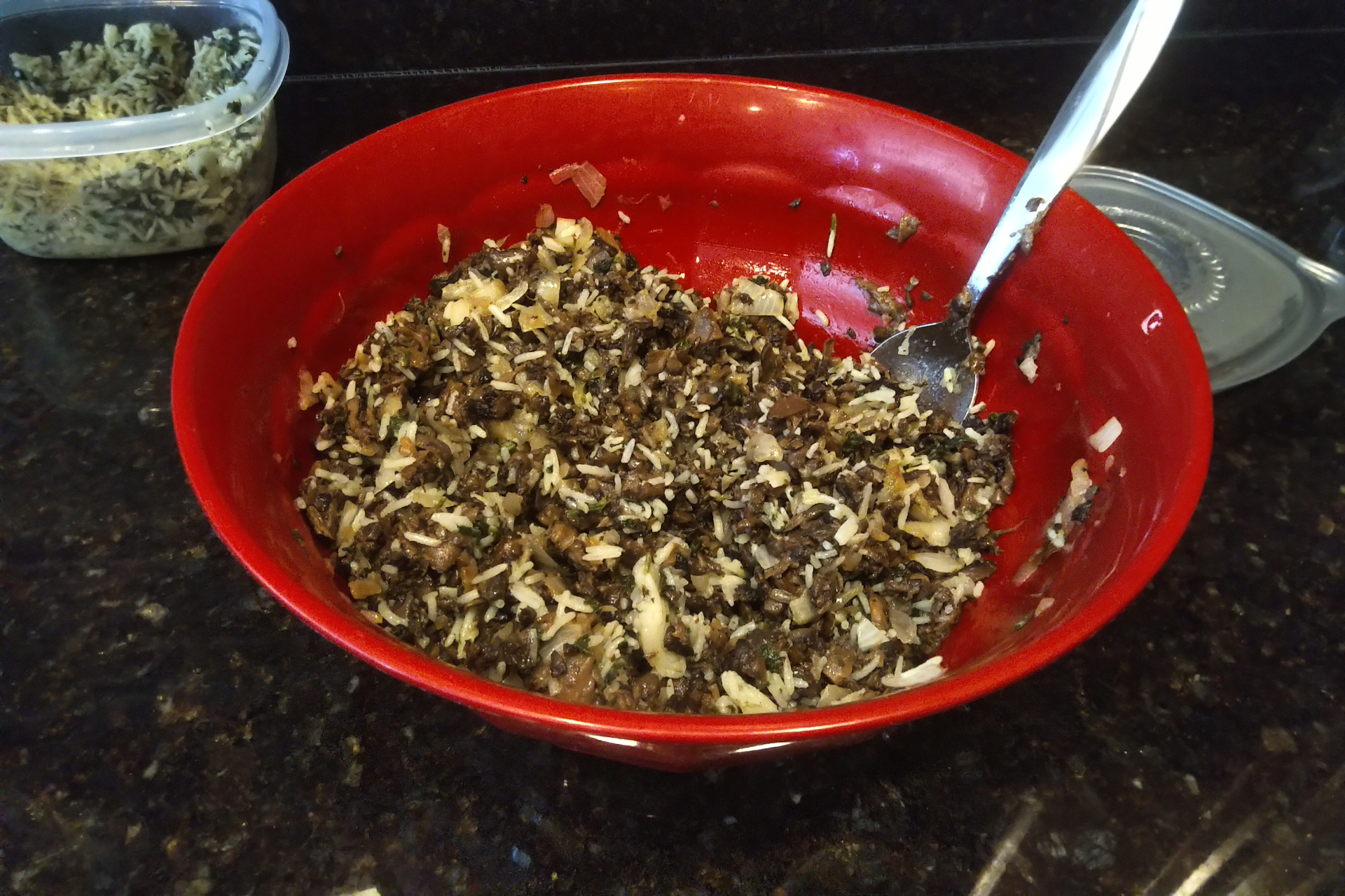 Mixed ingredients in a bowl