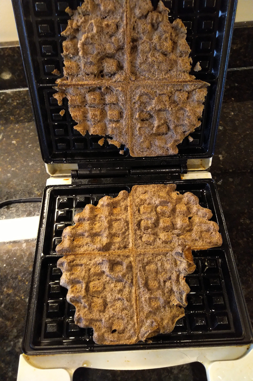 Waffle stuck to waffle iron
